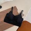 Nova seda gelo beleza volta camisola das mulheres fixo um- peça copo zou confortável envolto peito moda respirável all-match underwear