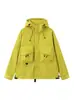 25Niaojia Primavera y Otoño Nueva Chaqueta con Capucha Holgada Casual Ropa de Trabajo Estudiante Versátil Abrigo Cortavientos Japonés de Moda