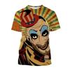 2024 Mais Nova Camiseta Quente Capitão Engraçado Estampada Digitalmente em 3D Masculina Roupa Casual Camiseta de Secagem Rápida