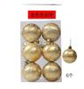 Venta al por mayor Bolas de Navidad pintadas de 6 cm Accesorios de decoración Colgantes para árbol de Navidad Bolas de Navidad pintadas a mano Bolas de plástico galvanizadas