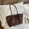 Bolsa Tote Feminina Tendência 2026 Poá Retrô Grande Capacidade Nova Casual Trabalho Ombro Axila Mão