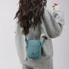 Bolsa de Ombro Feminina 2025 Primavera Nova Grande Capacidade Bolsa para Celular Tecido de Nylon Leve Bolsa Pequena Urbana Simples Transversal