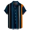 Camisa para Hombre de Estilo Nuevo Europeo y Americano Transfronteriza, Estampado Digital 3D, Versátil de Moda Casual de Manga Corta Tallas Grandes Ropa para Hombre
