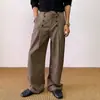 Pantalones Vaqueros Occidentales de Pierna Ancha, Estilo Retro Americano de Lujo de Doble Botonadura, Estilo Old Money, Silueta Holgada, Marca de Moda, Casual Versátil, Pantalones Largos