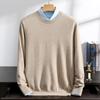 Suéter de caxemira puro suéter de cashmere masculino 2023 outono e inverno suéter de cashmere masculino pescoço redondo pullover bottoming plus size suéter de caxemira de malha