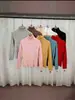 Novo Suéter de Malha Gola Alta Cor Sólida Feminino de Outono, Camisa Básica Slim Fit, Top Interno de Manga Longa, Direto da Fábrica