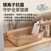 Cesta de almacenamiento para debajo del fregadero hecha de PP con iones de plata para protección antibacteriana, ahuecada para ventilación, drenaje de agua y resistencia a la humedad, un artículo de cocina práctico y útil