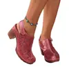 Sandalias de verano para mujer talla grande, comercio exterior transfronterizo, sandalias de plataforma con punta abierta, sandalias romanas de moda para mujer con una correa y hebilla