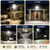 Luces Solares, Luces de Jardín, Reflectores Impermeables para Exteriores, Iluminación Brillante a Prueba de Lluvia para Exteriores del Hogar, Luces de Calle a Prueba de Lluvia y a Prueba de Rayos