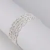 Amazon Nuevo Diamante Novia Boda Pulsera Moda Europea y Americana Forma de Flor Pulsera de Pedrería Pulsera