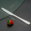 Conjunto de faca, garfo e colher de aço inoxidável Amazon transfronteiriço, conjunto de quatro peças, visual bonito, cabo quadrado de hotel, faca de bife, talheres ocidentais