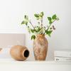Jarrón de Cerámica Retro Shumen Jarrón de Cerámica para Flores Secas Decoración Zen para Sala de Estar Arreglo Floral Hidropónico Adornos Florales de Gres