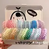 Ligas para el Cabello de Cable de Teléfono de Alta Calidad, Cuerdas para el Cabello de Lunares de Alta Elasticidad, Accesorios para el Cabello de Verano para Mujeres, Plástico Duradero sin Marcas Color Menta