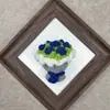 Mini Ramo de Tejido de Lana Hecho a Mano Colgante de Flor de Mano Muñeca de Algodón Crochetada Accesorios DIY Material para Llavero