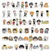 56 Peças de Adesivos de Personagens de Mangá Juvenil de Vôlei Atacado, Papelaria Periférica Bidimensional para Estudantes, Adesivos para Decoração de Diário, Fonte de Suprimentos