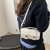 2024 Novo inverno estilo ocidental em relevo desenho animado nicho francês bolsa de travesseiro portátil bolsa de ombro feminina bolsa crossbody