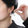 Elegante Moda Elegantes Aretes de Letra de Perla de Circonio Alto Sentido Dulces Aretes Frescos Joyería Explosiva para la Oreja Damas