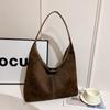 2025 Primavera Transfronteriza Nueva Bolsa Bolsa de Moda Gran Capacidad Combinable Bolso de Hombro Vintage Esmerilado Tipo Cubo