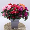 Simulación Pequeño Rododendro mango pequeño manillar pequeño flor roja de simulación decoración de ingeniería para el hogar flor de seda flor artificial fabricante venta al por mayor