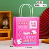Bolsa de Regalo con Palabra Motivacional Estilo Nacional de Moda Bolsa de Papel Linda para Empaque Premio de Papelería para Estudiantes Bolso de Mano de Regalo Acompañante