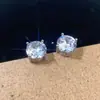Brincos de Moissanita Super Brilhantes Estilo Luxo de Alta Qualidade, Conjunto de Brincos Grandes de Diamante Delicados e Modernos, Joias de Orelha para Atacado