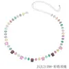 Suprimento Transfronteiriço Cristal Geométrico Zircônia Colorida Corrente Personalizada Colar Clavícula Pulseira Gargantilha da Moda Corrente de Pescoço