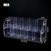 Suporte de Acrílico Porta-Canetas Cartão Papelaria Display Grade de Contas Redondas Caixa Organizadora para Lápis Grade Inclinada Display Trapezoidal ZSQ