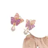 2024 Nuevo Estilo Búsqueda de Amor Moda Simple Exquisito Mariposa Esmalte al Óleo Pendientes de Gama Alta Pendientes Elegantes Femeninos