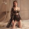 Guiruo talla grande lencería sexy perspectiva sexy encaje hueco tentación puro tirantes camisón traje 176