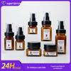 Beleza médica marrom quadrado pet loção garrafa estoque solução creme garrafa viagem conjunto garrafa cosméticos sub-garrafa spot