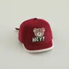Gorra de Béisbol con Visera Pequeña y Puntiaguda para Bebé, Estilo Coreano, Oso de Dibujos Animados Lindo, Gorro para Bebé, Otoño