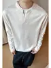 Otoño 2026 Nuevo Estilo Estilo Hong Kong Interior Talla Grande Falso Dos Piezas Manga Larga Camiseta M-5X HT261205-P27