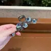 Pinza de Garra de Metal con Pedrería Coreana, Pinza de Tiburón con Fleco de Lirio del Valle, Pinza para Rodete, Accesorio para el Cabello