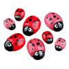 Suculentos Micro-Decorativos Dibujos Animados Resina Accesorios DIY Adorno de Mariquita de Siete Estrellas Escarabajo de Paisaje casero Pegamento de Crema DIY