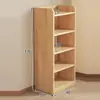 Estantería de almacenamiento de madera maciza para sala de estar, estantería infantil integrada simple, estantería de varios niveles para el hogar para dormitorio y jardín de infantes, modelo nuevo