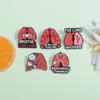 Terapeuta Respiratorio Órgano Corazón Rojo Pulmón Insignia de Metal Accesorios Concepto Conmemorativo Médico Broche