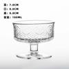 Vaso de vidrio estilo Ins simple, de gran valor estético, para helado, yogur, postre y pudín, para uso doméstico de mujeres, con pies cortos.