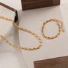 Los Blogueros Europeos y Americanos de Moda Transfronterizos Tienen el Mismo Collar de Nariz de Cerdo, Pulsera Personalizada de Acero de Titanio Chapado en Oro, Joyería de Nicho