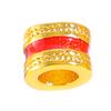 Color duradero no se decolora Arena de Vietnam cuentas de oro rojo azul ardiente cuentas de barril azul accesorios DIY cuerda de hilo para pulsera accesorios espaciadores