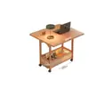 Mesa de centro móvil, mesa auxiliar, carrito pequeño vintage de madera maciza, mueble lateral para sala de estar con ruedas, mueble lateral para sofá, mesa plegable para apartamentos pequeños