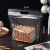 Bolsa de Embalaje para Pan Tostado 450g Cierre Cremallera Auto-Sellante Transparente Sello Alimentario Bolsa para Pan Copo de Nieve Repostería Bolsa de Embalaje Individual Pequeña