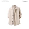 Abrigo de Hombre Talla L Invierno 2025 Chaqueta de Lana Estilo Unisex Holgada Talla Grande Chaqueta Abrigo de Lana