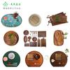 Yfjy Manteles Individuales Hechos a Mano Diarios para Cocina Tabla de Cortar de Nogal Negro Set para el Hogar Tabla de Cortar de Madera Plato para Palillos Platillo de Madera
