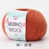 Hilo de Lana Pura Peinada Fino Bola de Hilo de Lana Fina Hermosa 50g Grosor Medio Crochet a Mano DIY Suéter Bufanda Tejida