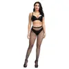Comercio Exterior Transfronterizo Medias Sexy con Diamantes Calientes Medias de Malla Sexy Pantimedias de Malla Pequeña Medias Blancas con Corte de Diamante Medio Diamante Tz138