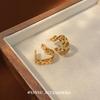 Pendientes de leopardo Maillard de otoño e invierno 2024 nuevo diseño sentido nicho temperamento personalidad pendientes exquisitos