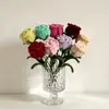 Direto do fabricante: Palitos torcidos de rosa e hibisco, flores acabadas em várias cores, buquês de presente para Dia dos Namorados e aniversários para namorada