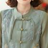 Camisa de Verano Elegante para Madre de Mediana Edad Ropa de Nuevo Estilo Chino 2025 Nuevo Estilo Occidental Camisa de Moda para Mujeres de Mediana Edad y Mayores