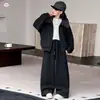 Conjunto para Meninas Outono/Inverno 2026 Novo Estilo Casaco com Capuz para Crianças com Gola de Pelo para Meninas Mais Velhas Calça de Perna Larga com Veludo Adicional Conjunto de Duas Peças
