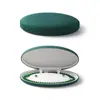 Caixa para Colar de Pérolas Ovais Brincos Caixa com Corrente Longa Caixa de Joias em Couro PU Veludo Super Veludo Caixa de Embalagem para Joias com Tampa